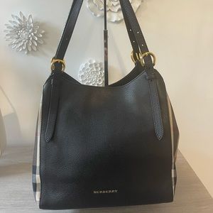 Burberry Tote Bag- House Check Derby Leather Small Canterbury Leather Tote